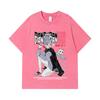 275 GSM Washed T-shirts 100% Cotton Dandadan V3 Seiko Print Unisex Heavy Cotton T Shirt