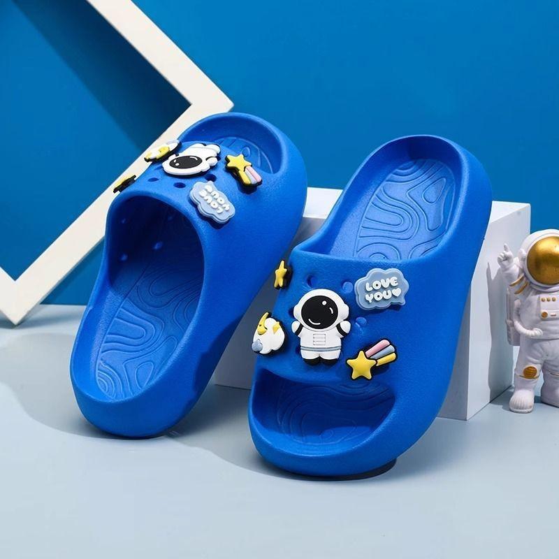 Colorful Astronaut Mini Childrens Slippers Fun Eva Slide Sandals For Indoor And Outdoor Use