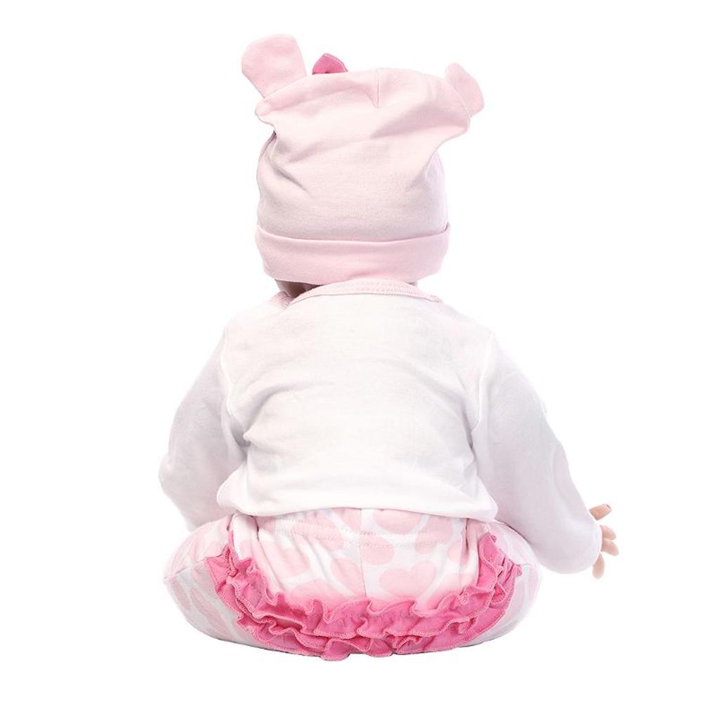 22’’ Baby Cuddle for Doll Reborn Realistic Toddler Girl for Doll Lovely Heavyweight Lifelike Toy for W/ Blue/Brown Eyes