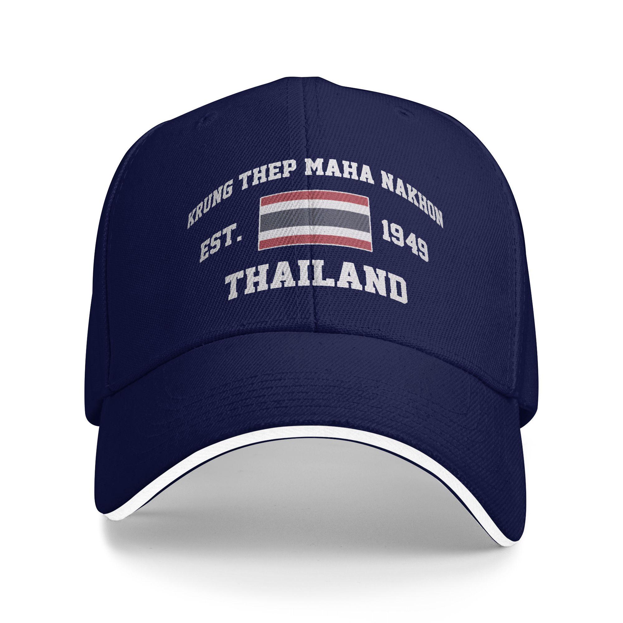 

Thailand EST.1949 Krung Thep Maha Nakhon Capital Baseball Cap Streetwear Hip Hop Hats FeUnisex Unisex Outdoor Gym Baseball Caps One Size