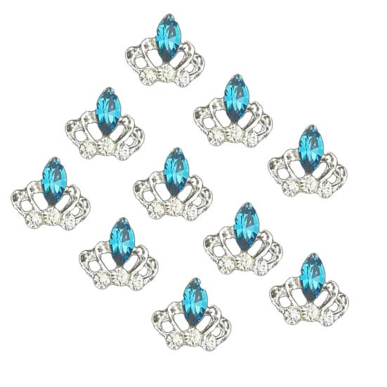 10 st 3D-krona Strass Nageldekoration Berlocker Nitar Manikyrverktyg