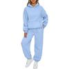 Women's Leisure Suit Long Sleeved Loose Hoodie Sweatshirts and Trouser Autumn Female Fashion Two Piece Set