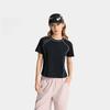 Li Ning CF Outdoor Series Solid Color Cool Comfortable Skin-Friendly Antibacterial Short Sleeve T-Shirt Women T-Shirts Black ATSV196-3
