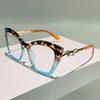 Oversize Cat Eye Glasses Women Fashion Multi-color Blue Light Blocking Optical Frames Trendy Stylish Design Decor Eyewear