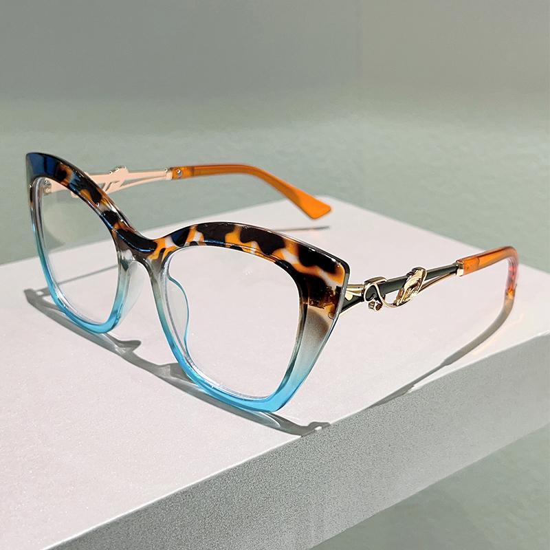 Oversize Cat Eye Glasses Women Fashion Multi-color Blue Light Blocking Optical Frames Trendy Stylish Design Decor Eyewear