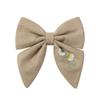 Elegant Floral Cotton Kids Bows Spring Butterfly Hair Clip Fashion Print Hair Barrette For Women Girls Sweet Hairpin Accessories