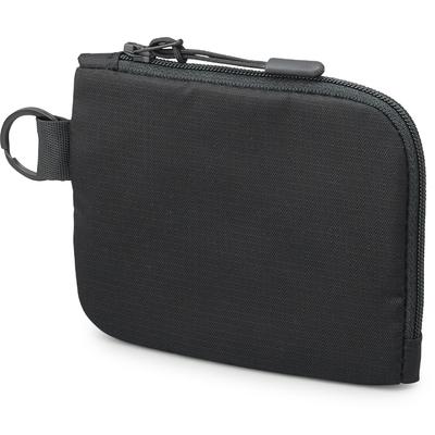 NEXARY Coin Purse YKK Polyester Men's L-Zip Wallet, Water-Repellent (Black)