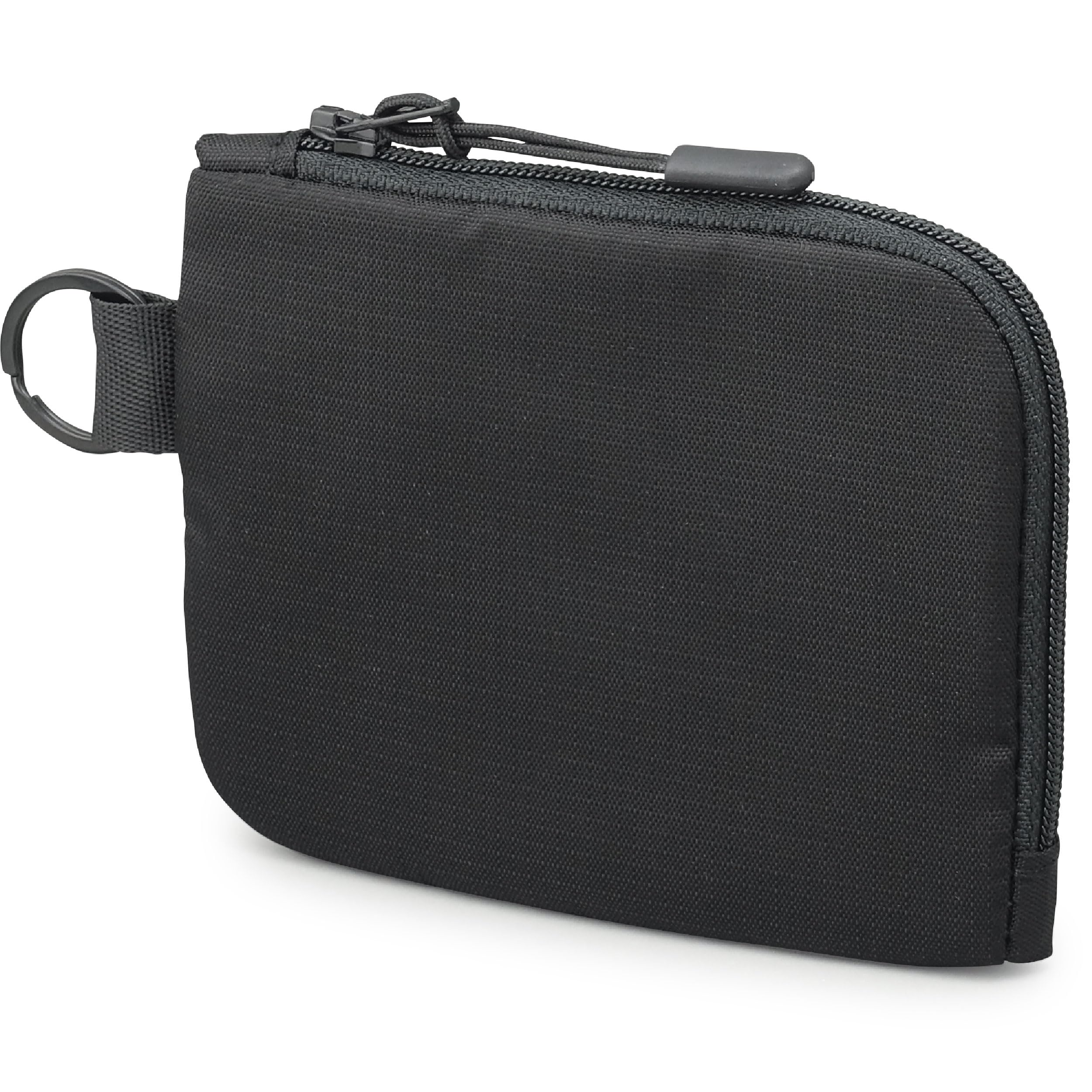 

Кошелек для монет NEXARY YKK Полиэстер Мужской кошелек на L-образной молнии, Водоотталкивающий (черный)