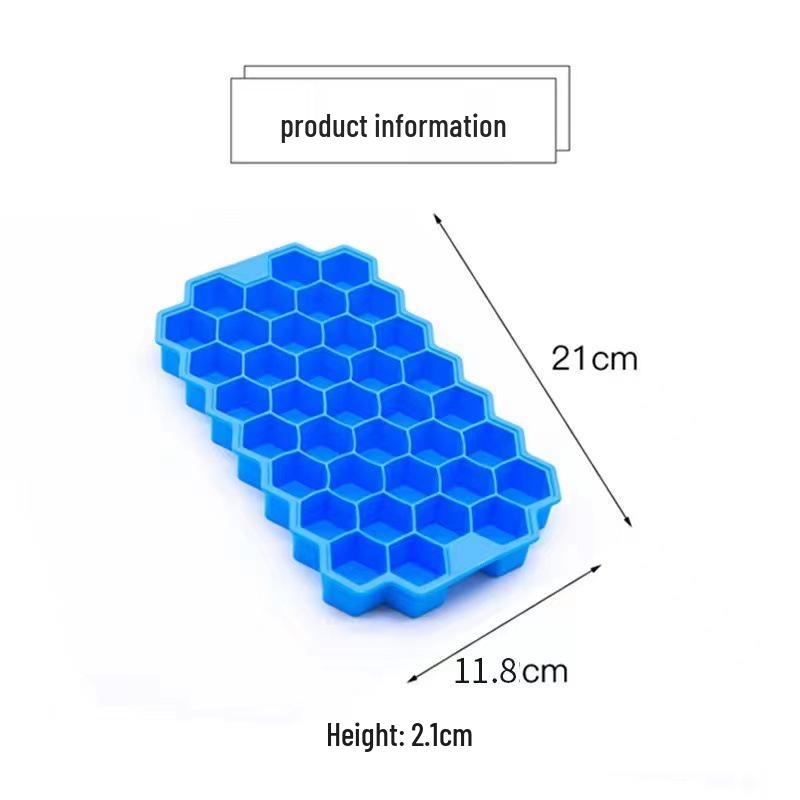 Summer Essential 37-Grid Diamond Ice Cube Tray - Easy Release, Food-Grade Silicone