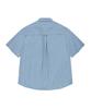 COVERNAT C Logo Denim Half Shirt Light Blue