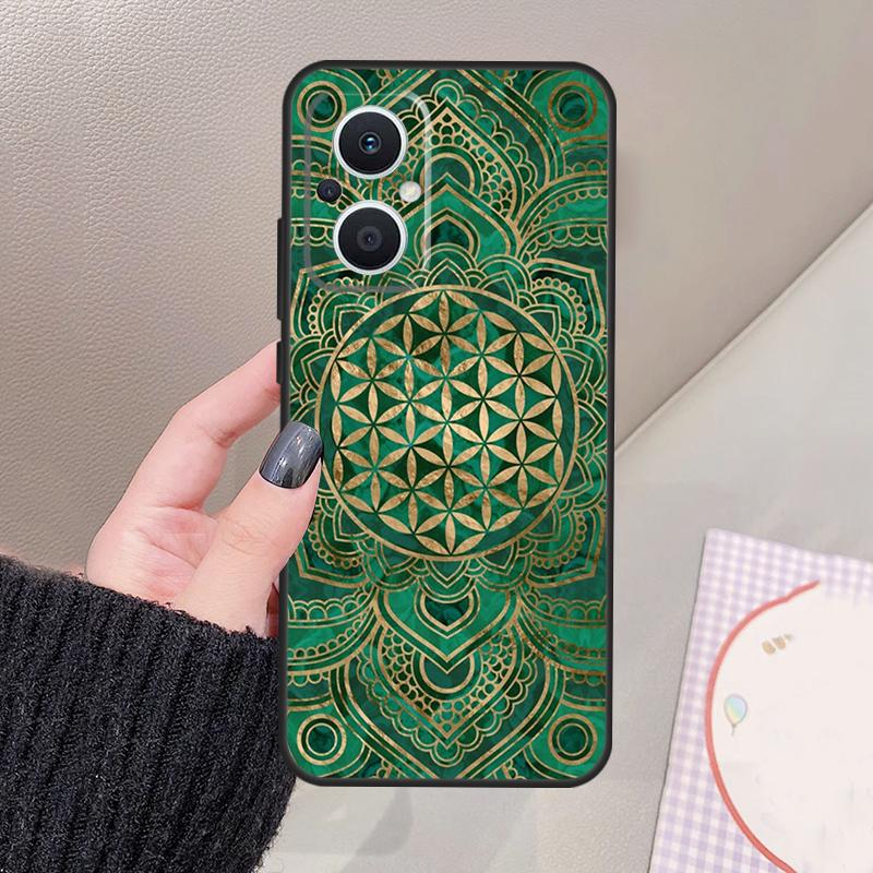 Flower Life In Lotus Pastel Golds Funda For OPPO Reno 10 11 12 13 14 Pro 8 7 Lite 11F 12F 13F 14F OPPO Find X8 X5 X6 X9 Pro Case