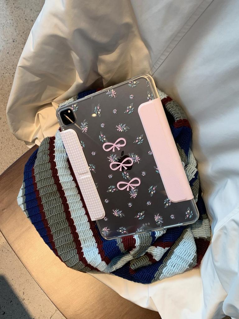 Floral Print iPad Pro 2021 / iPad Mini 6 Case with Three Bows