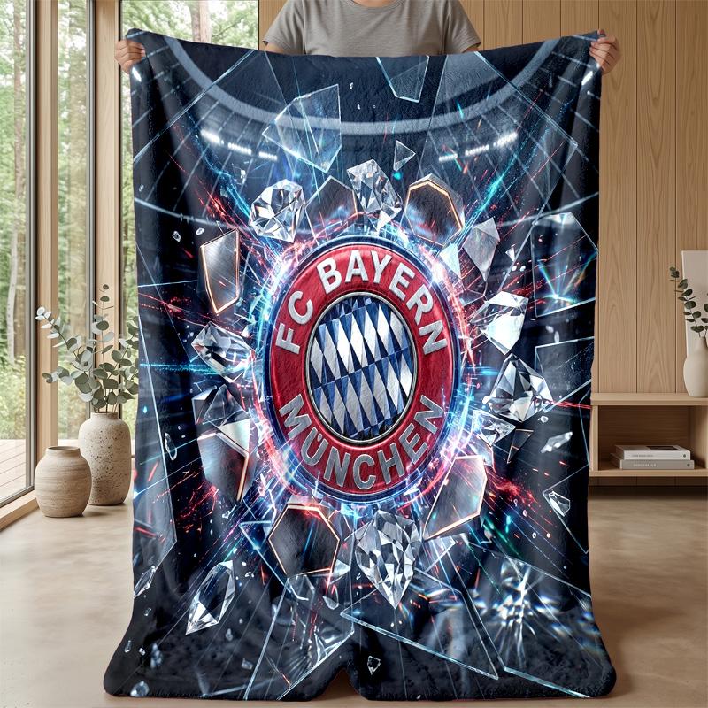Bayern Munich Theme Blanket Soft Flannel Blanket Plush Throw Blanket Cozy Sofa Bed Blanket for Home Decor