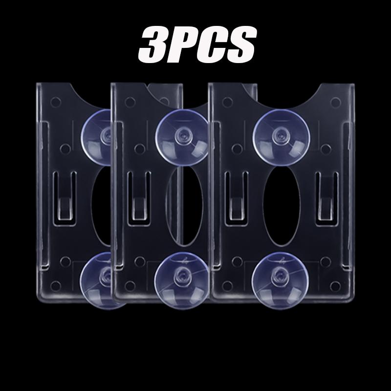 Car Windshield Parking ID Transparent Protective Card Holder Fastener Clips Auto Cards Holders Tickets Suction Cup Clip 1-10pcs