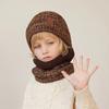 Children Winter Hat Scarf Gloves Set Knitted Kids Beanie Scarves Non Slip Telefingers Gloves Child Cap for Girls Boys