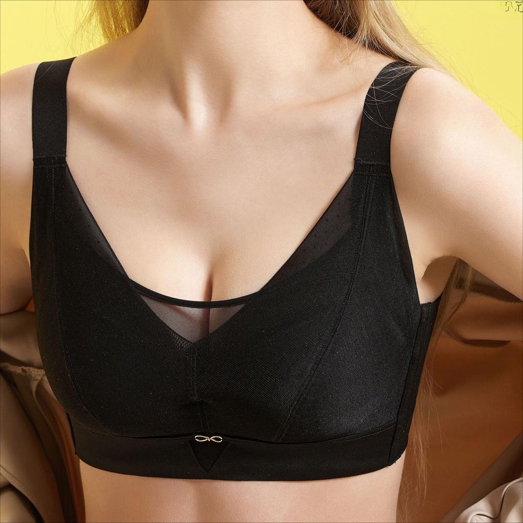 Latex Übergröße Vollschalen Sommer Ultra-dünne Unterwäsche Große Brust Kleine Seitenbrüste Schlauchtop Anti-Exposition Bügelloser BH