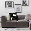 Liebe Hunde Pfoten und Knochen Muster Druck Quadratischer Kissenbezug Dekoration Haustier Fußabdruck Geschenk Kissenbezug Wurfkissen für Sofa Auto