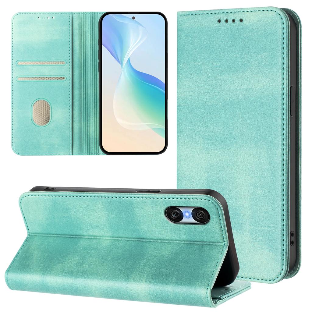 For Sony Xperia 10 VI Wallet Cases Retro Texture RFID Blocking Leather Phone Cover