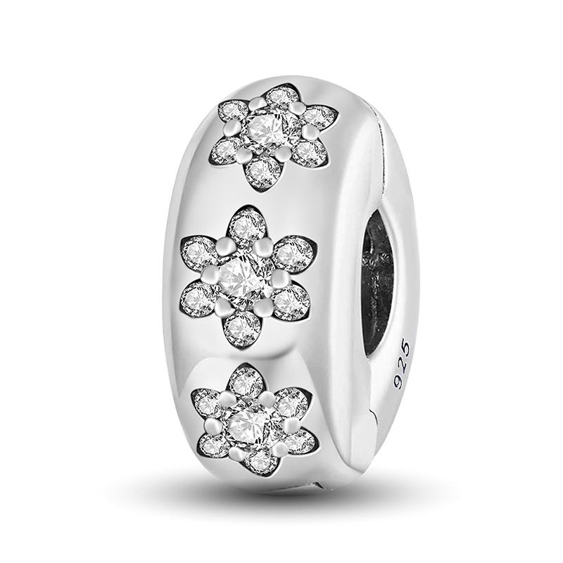 Copper Pendants Zircon Pink Love Heart Charms Beads Fit Original Pan Bracelet Bangles Diy Jewelry For Women