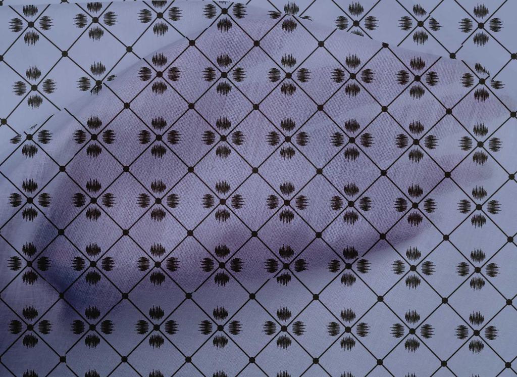 oneOone Cotton Flex Fabric Geometric Ikat Print Sewing Fabric BTY 40 Inch