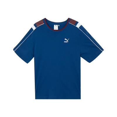Archive Pack Short Sleeve Tee With Logo Embroidery Unisex Tops Blue 622777-67