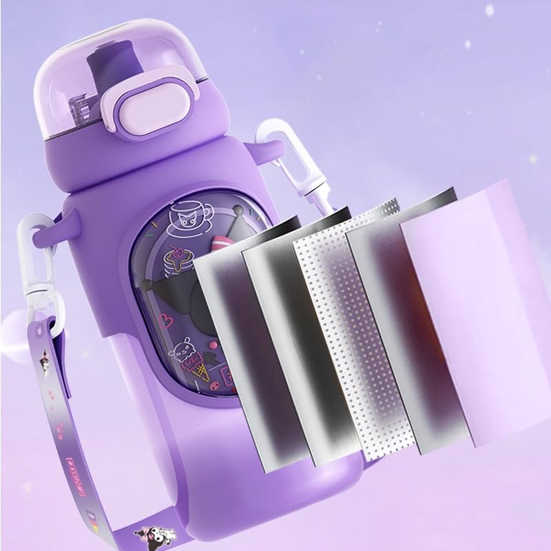 My and Pochacco Water Large Direct Vacuum Keeps Hot or Wide Easy to Stainless Steel Open 460ml Kuromi, Cinnamoroll, Melody, Bottles, Capacity,