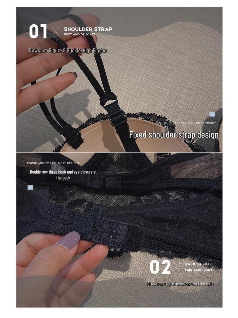 2023 French Lace Push-Up Bra - Bust Enhancing, Sexy Back Vest Style Lingerie for Women