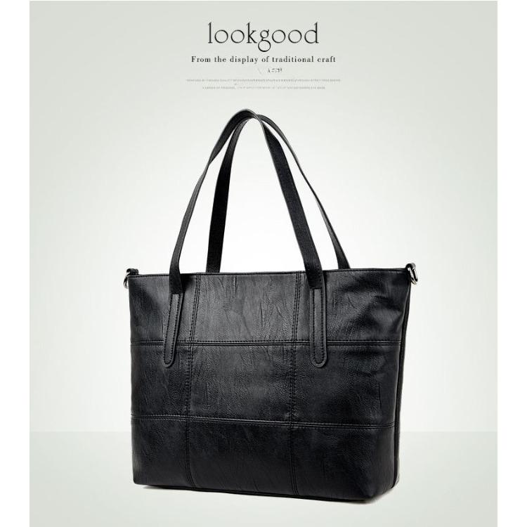 Women Fashion  Soft Leather Large Capacity Bag Versatile Elegant Shoulder Crossbody Handbag