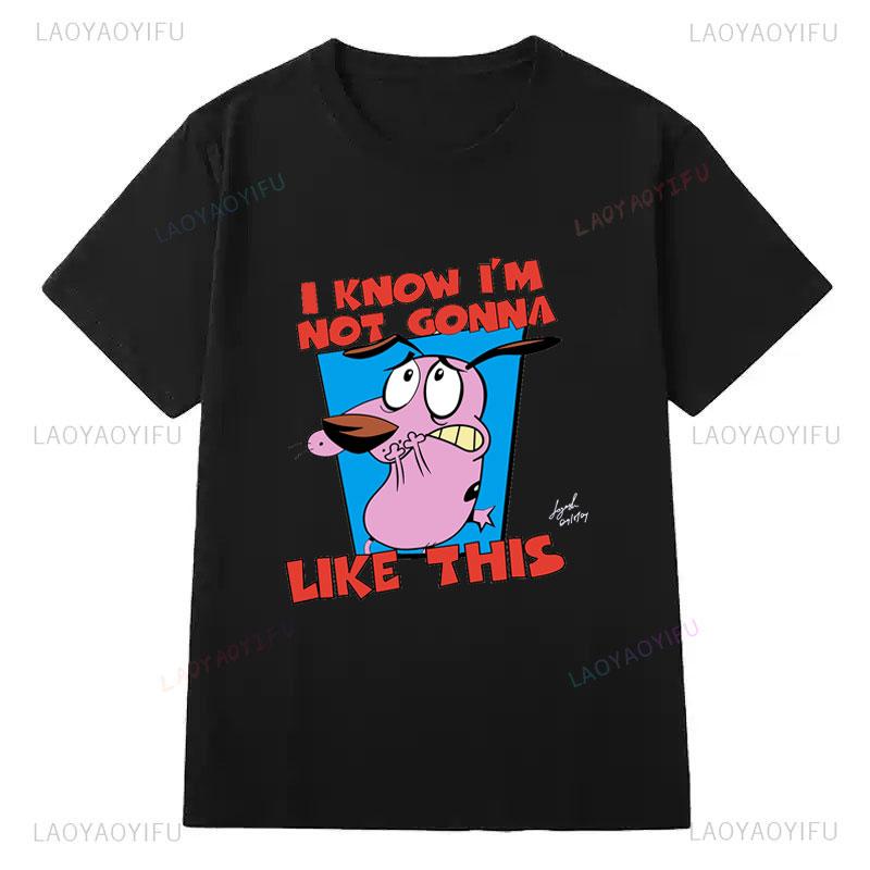 Courage The Cowardly Dog Animated Movie Promo Nerd T Shirt 2025 Summer New Arrival for Kids Gifts Clothes Camisa Creativity Tee