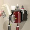 Suction Cup Toothbrush Rack, Wall-mounted Storage Rack, Bathroom Non-drilling Tooth-brushing and Mouthwash Cup Hanging Rack