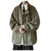 Men's Retro Heavyweight Suede Stand-up Collar Winter Jacket - Casual, Versatile, Trendy Outerwear