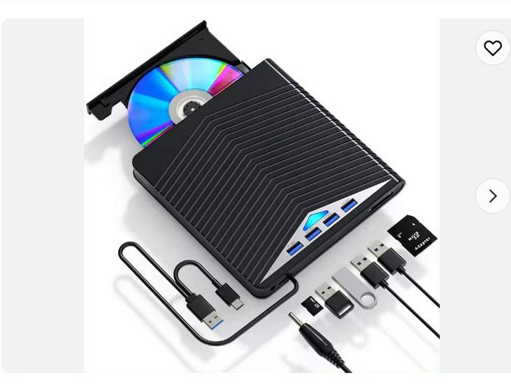 

Многофункциональный внешний USB DVD-рекордер с SD-картридером и USB-концентратором чёрный