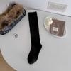 Sock Children's Calf Socks Slimming and Knee-length Cotton Stockings Pure Color Long Tube Pile-up Stockings