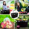Picnic Basket Outdoor Ice Pack Foldable Insulation Bag Portable Shopping Basket with Lunch Box Fast Food Takeaway Insulation Bas