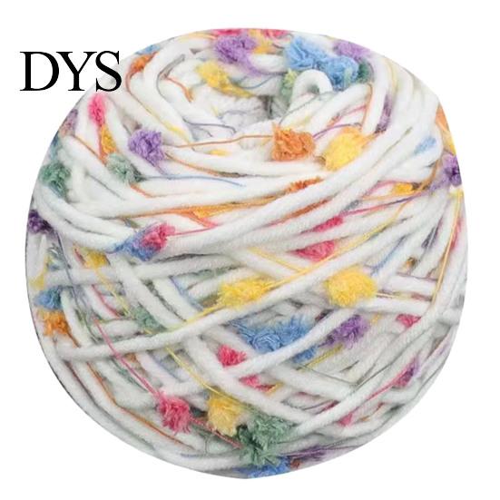 Wool Yarn Crochet Soft Comfortable Multi-purpose Knitting Colorful Fur Ball Thread Home Use Hand