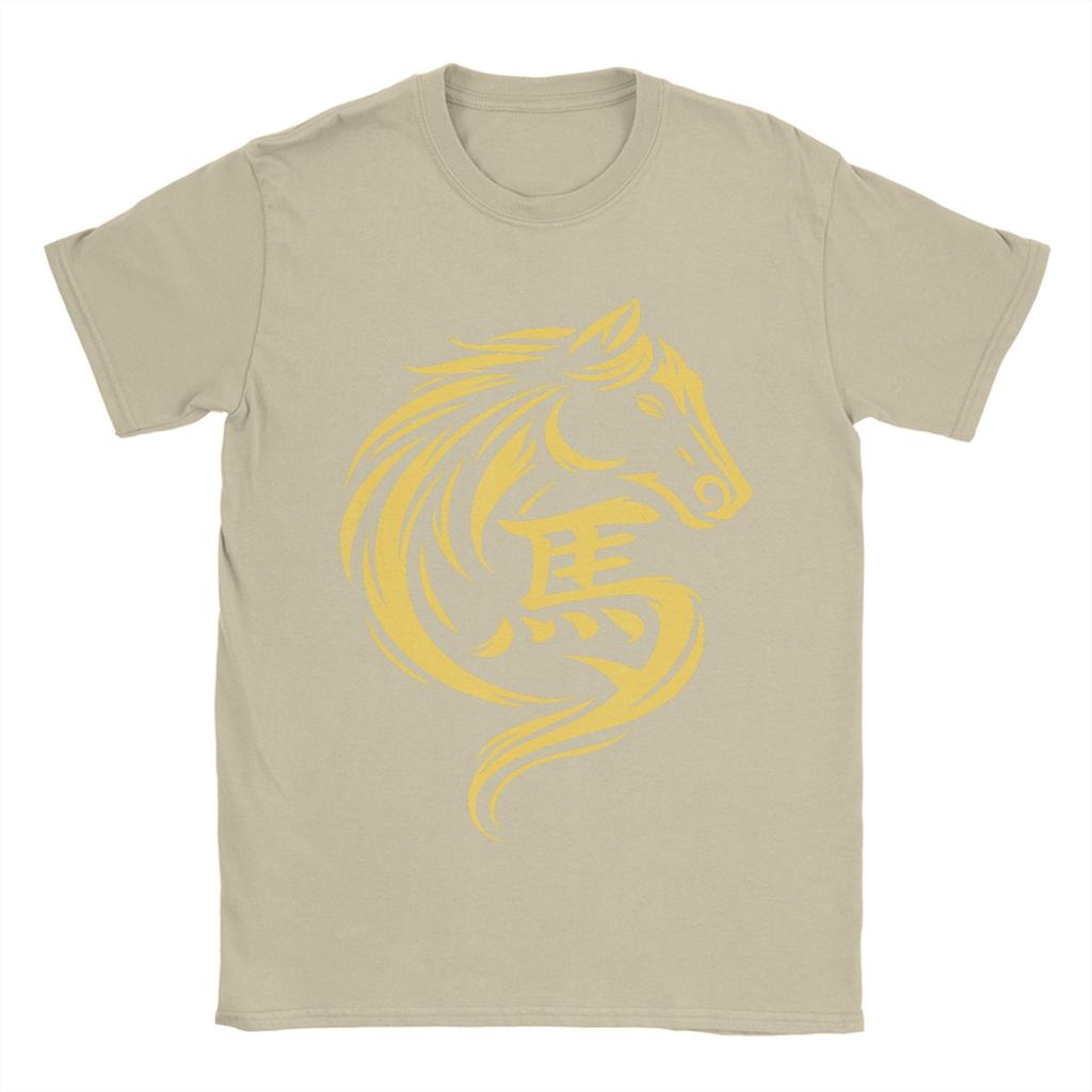 Unisexs TShirts Chinese New Year 2026 Fire Horse Year of The Horse Humorous Cotton Tees Short Sleeve T Shirts O Neck Clothes