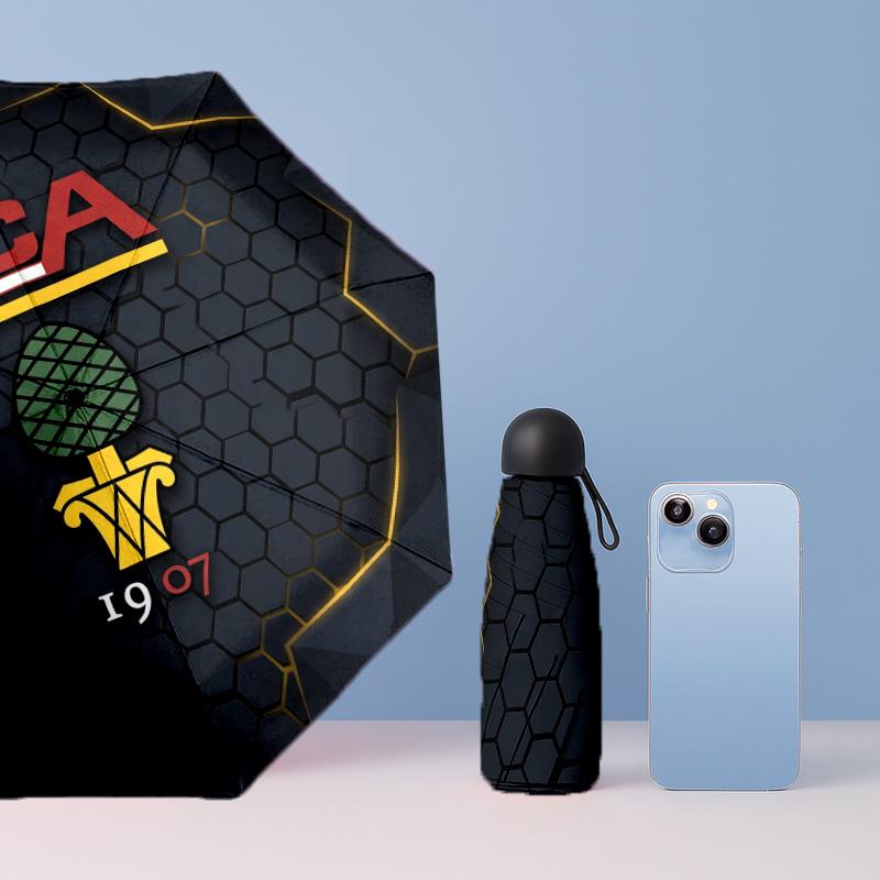 FC Augsburg FC Mini 5 Fold Pocket Umbrella Compact Lightweight Anti UV Rain Sun Protection Umbrella Portable Travel Umbrella