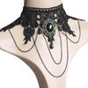 Party Wang Baoshi Wide Neck Black Lace Necklace, Punk Dress Accessories Fake Collar