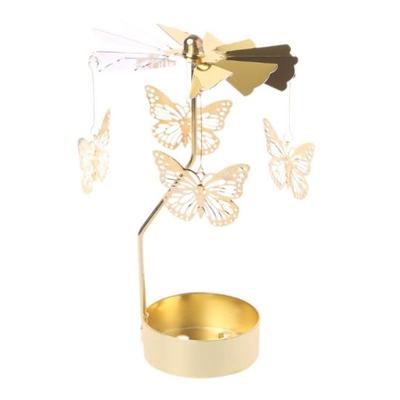 Metal Rotating Spinner Holder Table Carousel Candle Tea Light Holiday Decoration