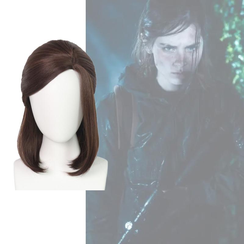 The Last Of Us Ellie Brown Cosplay Wig With Breathable Natural Feel For Scene Dressing