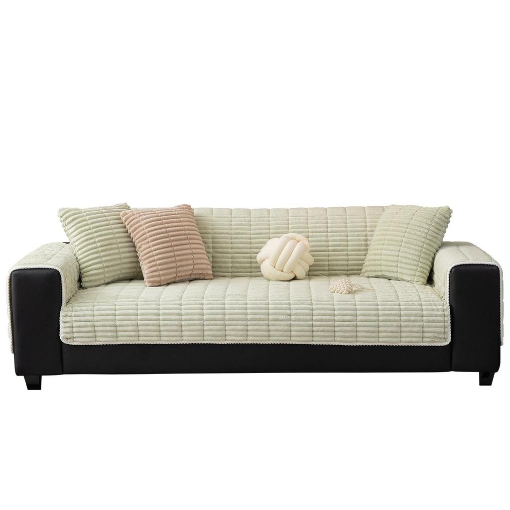 2026 Winter Plush Non-Slip Sofa Cushion & Leather Cover