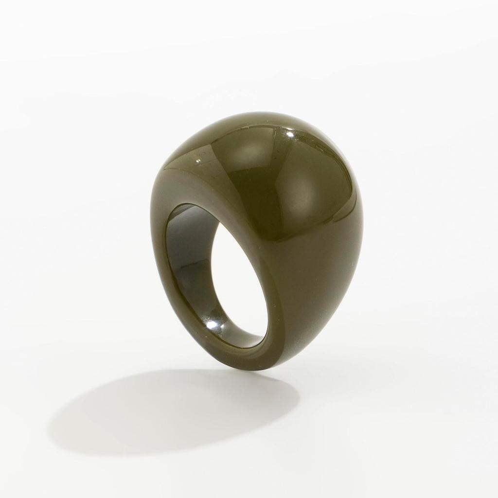 Korean Simple Transparent Color Resin Rings Niche Retro Stacked Curved Acrylic Geometric Oval Wide Ring Charm Trendy Irregular Fashion Jewelry