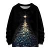 Women's Casual Long Sleeve Woolen Christmas Sweatshirt Fall  Vacation Long Sleeve Pullover
