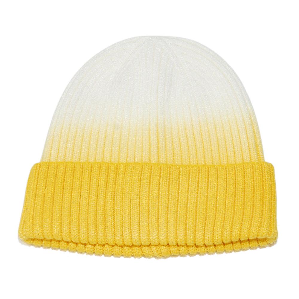Winter hat children's color splicing tie-dye wool hat casual versatile knitted hat children