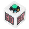 Kube Timer 1,4in 4-sidet Digital Shot Nedtelling Stoppeklokke for Privat Poker Sjakk Kasinoer Hvit