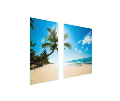 SZKLANA PŁYTA OCHRONNA DESKA 75x52 PLAŻA