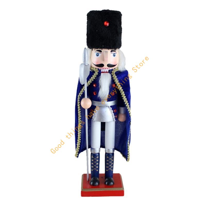 

Nutcracker with Cloak Christmas Decorations Christmas Nutcrackers Ornaments for Birthday Gift Home Party Xmas Decoration 55KF синий