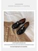 Grape Mom Little Gold Coin Thick-Soled Soft Slip-On Round-Toe Chunky Heeled Women's Loafers