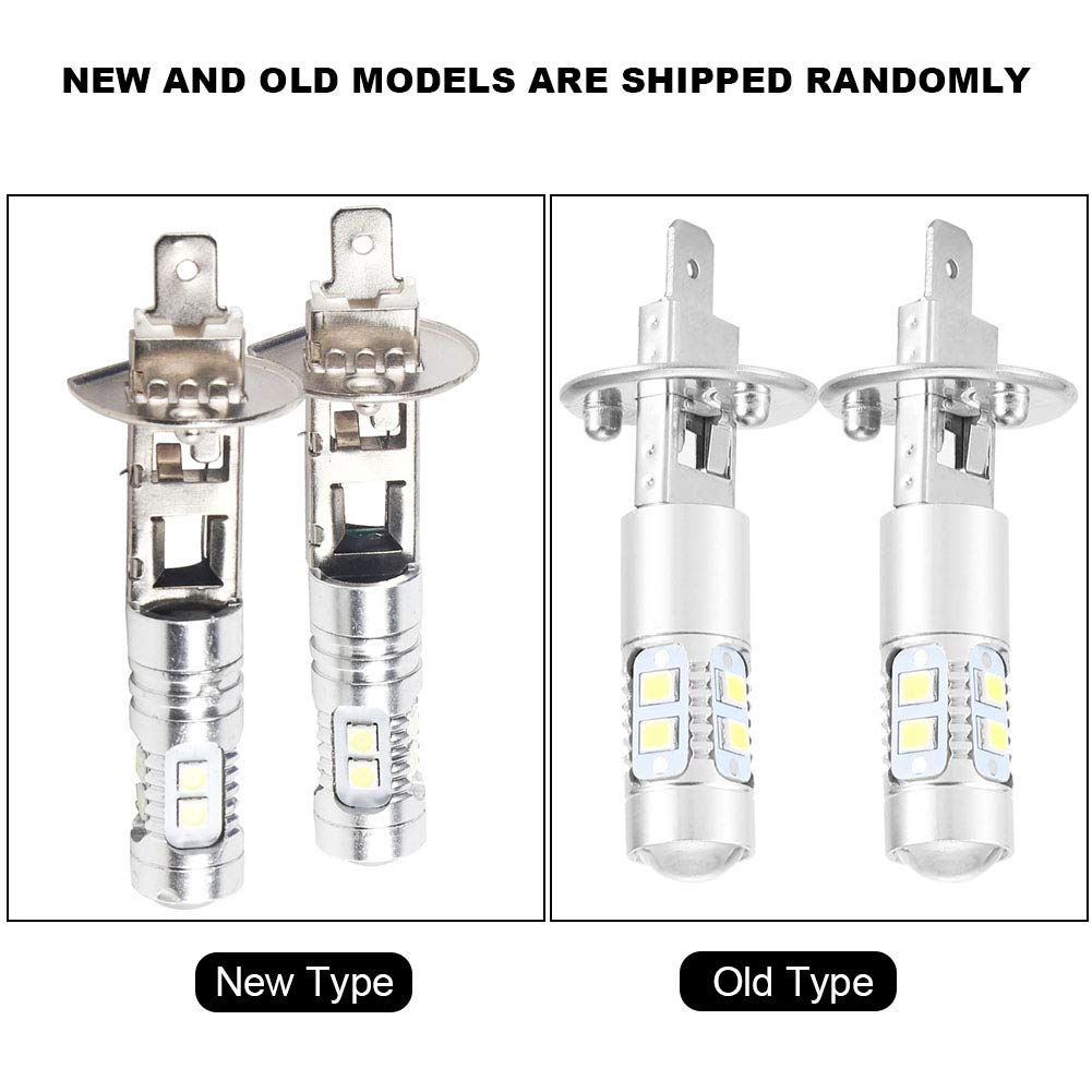 H1 LED, Qiilu LED, 2 * 20 * 5W H1 6000K Super White 100W