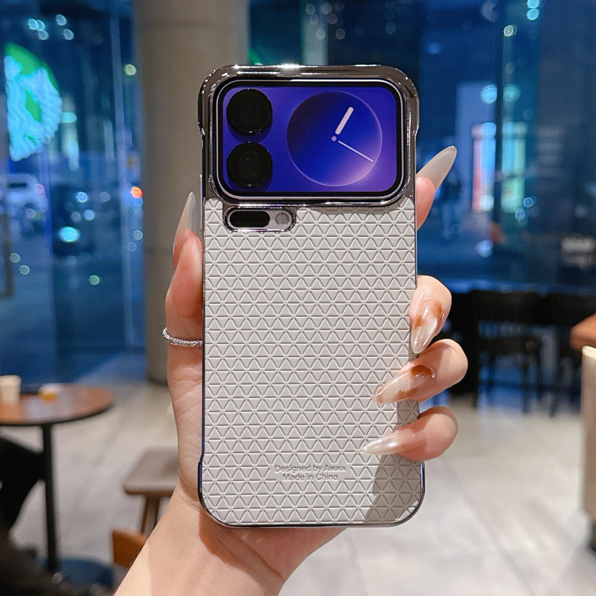 

Borderless Leather Protective Case for 17 Pro Max - Small Cube Design Xiaomi 17